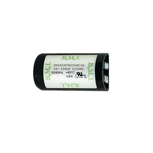 BMI 197-236uF Starting Capacitor 125V for electrical circuit applications and motor start-up