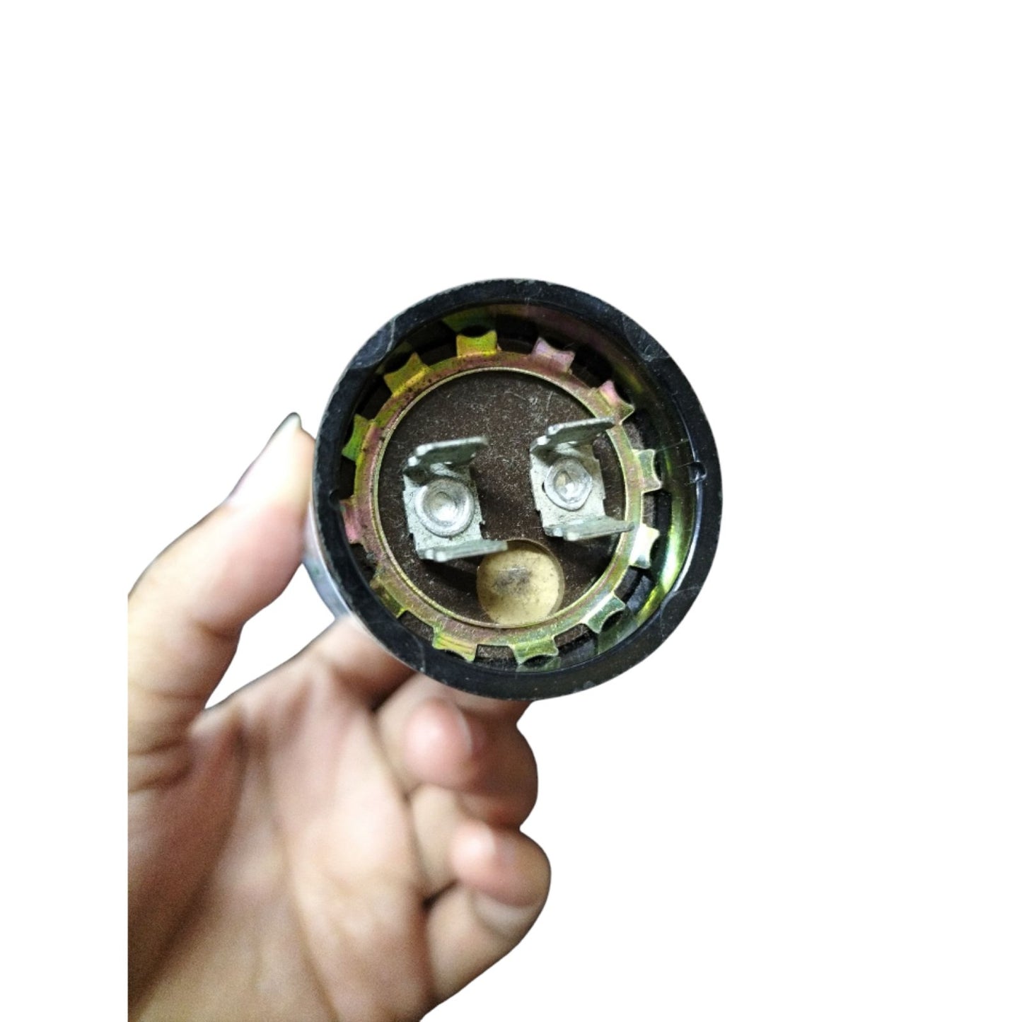 200-240MFD motor start capacitor showing terminal connections for electrical circuits