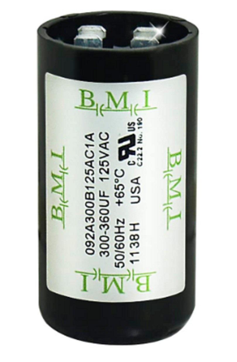 BMI Motor Start Capacitor 300-360uF for efficient electrical performance in machinery