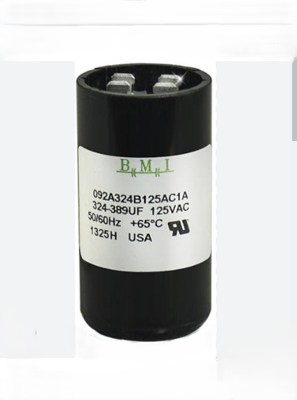 BMI Starting Capacitor 324-389UF for 125VAC applications with 50/60Hz frequency rating