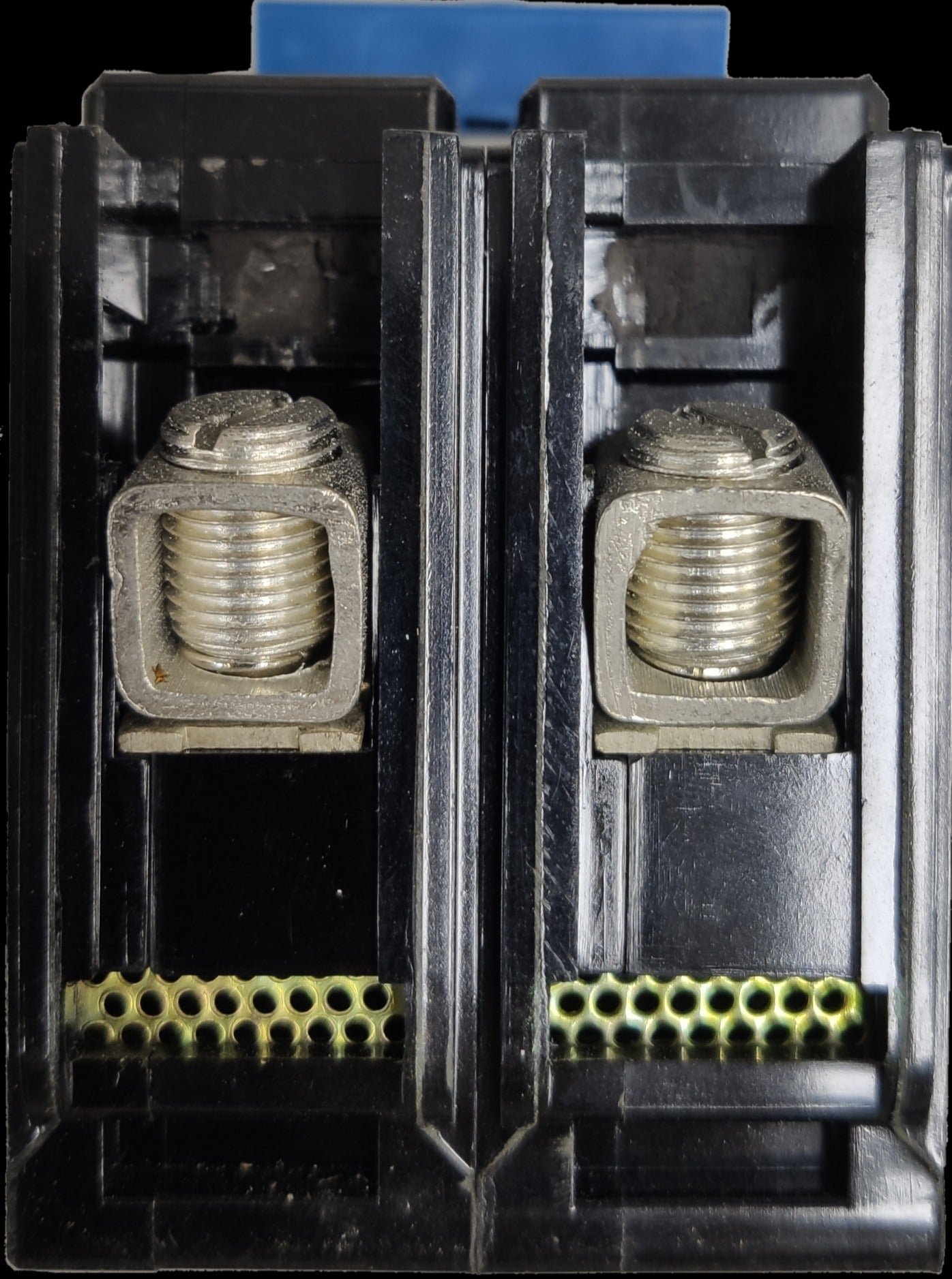 Taiyou 100A 2 Pole 220V Circuit Breaker Plug-in with metal screws and black plastic casing