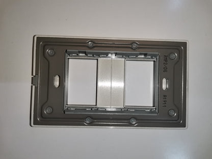 Royu 2 Gang Faceplate Dark Gray for power points switches and plugs with dual switch openings