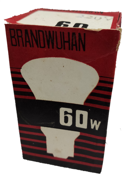 Wuhan incandescent Bulb 60W 220V E27 in vintage red and black packaging
