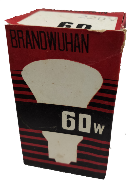 Wuhan incandescent Bulb 60W 220V E27 in vintage red and black packaging