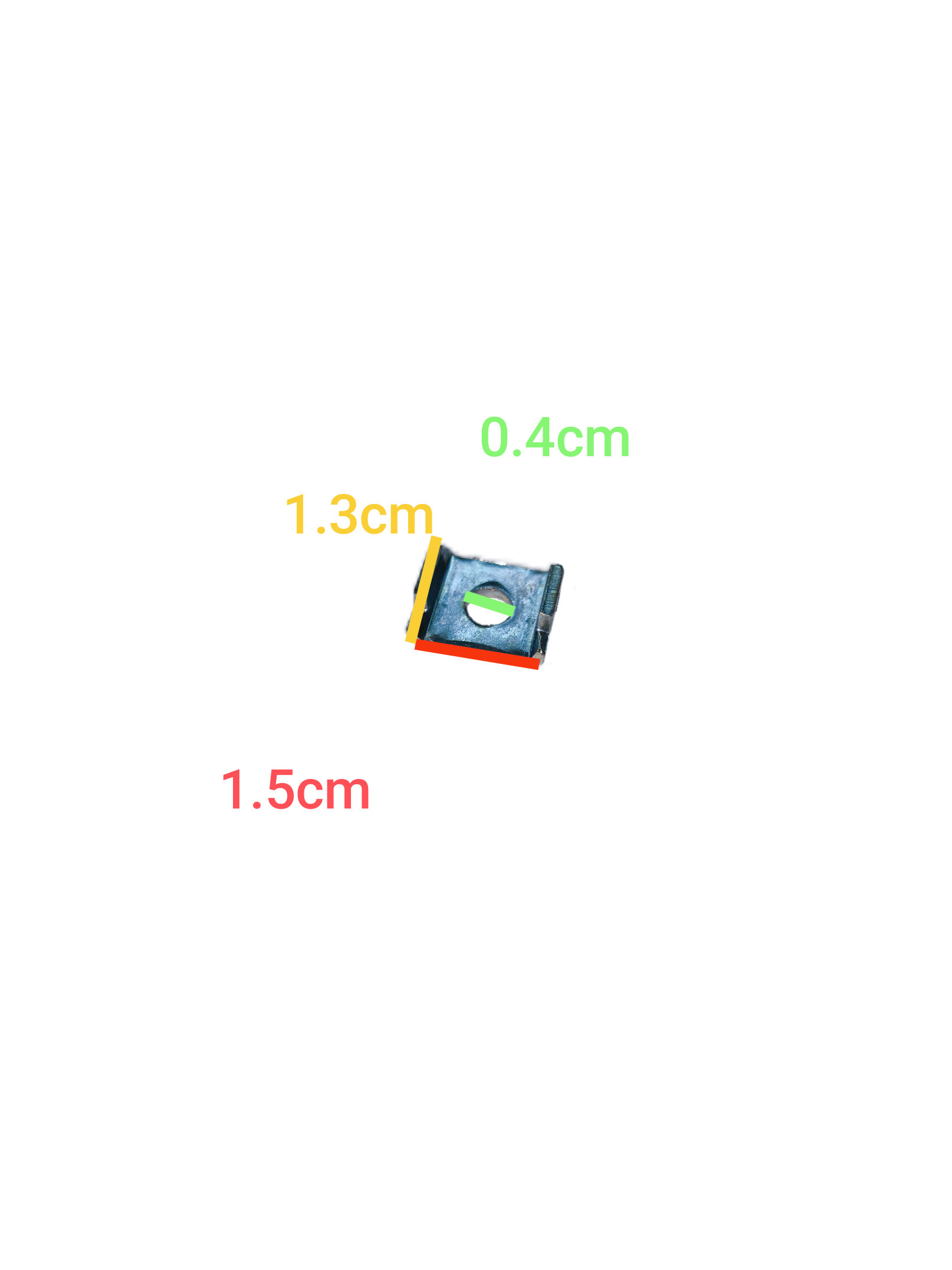 Local breaker washer terminal set small metal electrical part with measurements