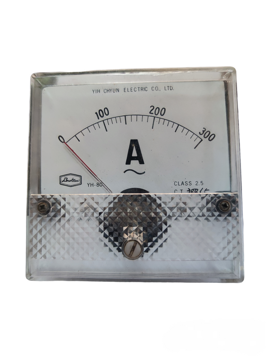 Brother 300A AC panel meter with analog display measuring current up to 300 amps