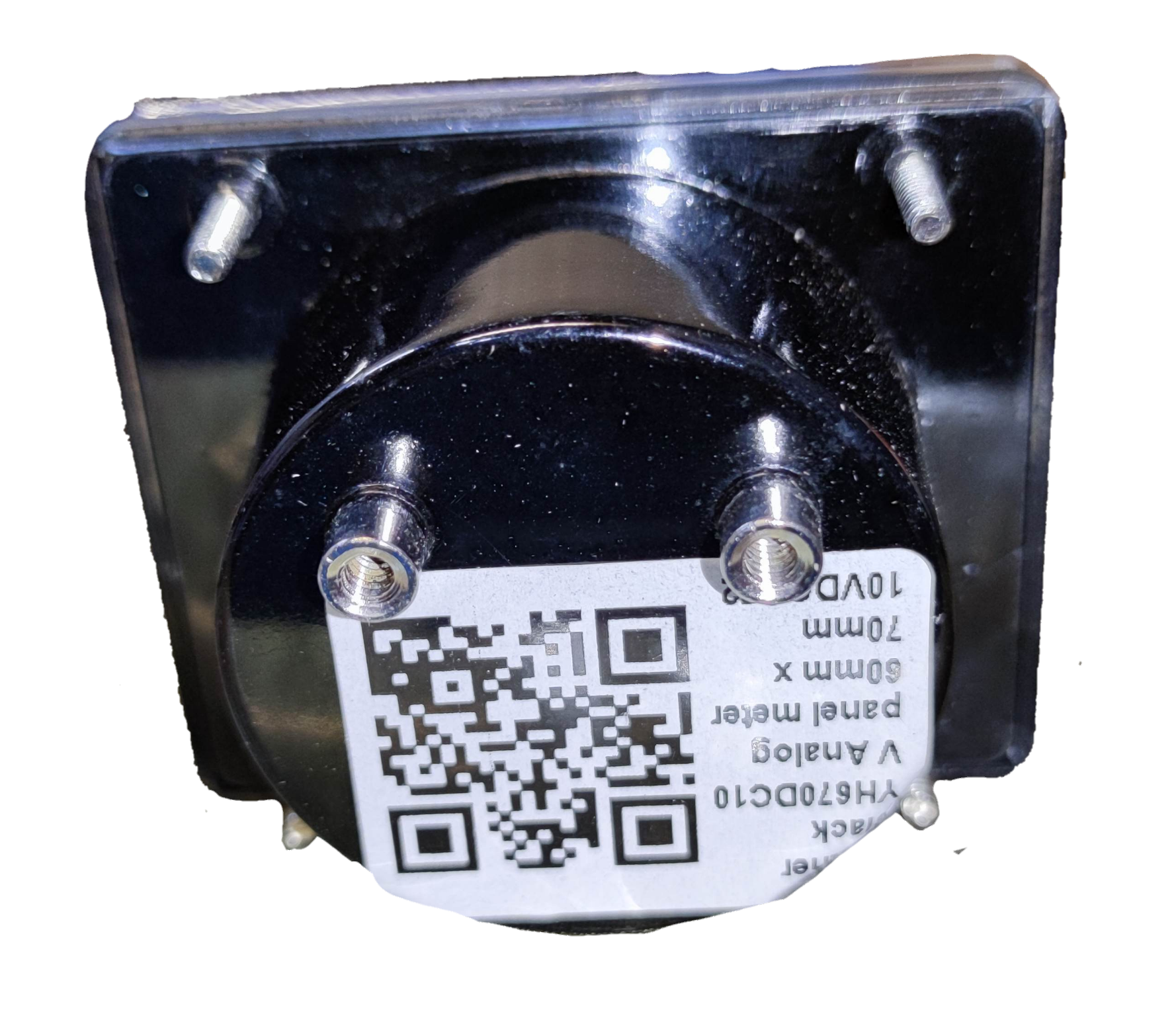Brother Panel Meter 10V black electrical trade tool with QR code label and mounting screws