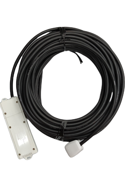 Extension Cord 3 Gang Universal Outlet 10A by Bull & Phelps Dodge with long black cable and white multi outlet