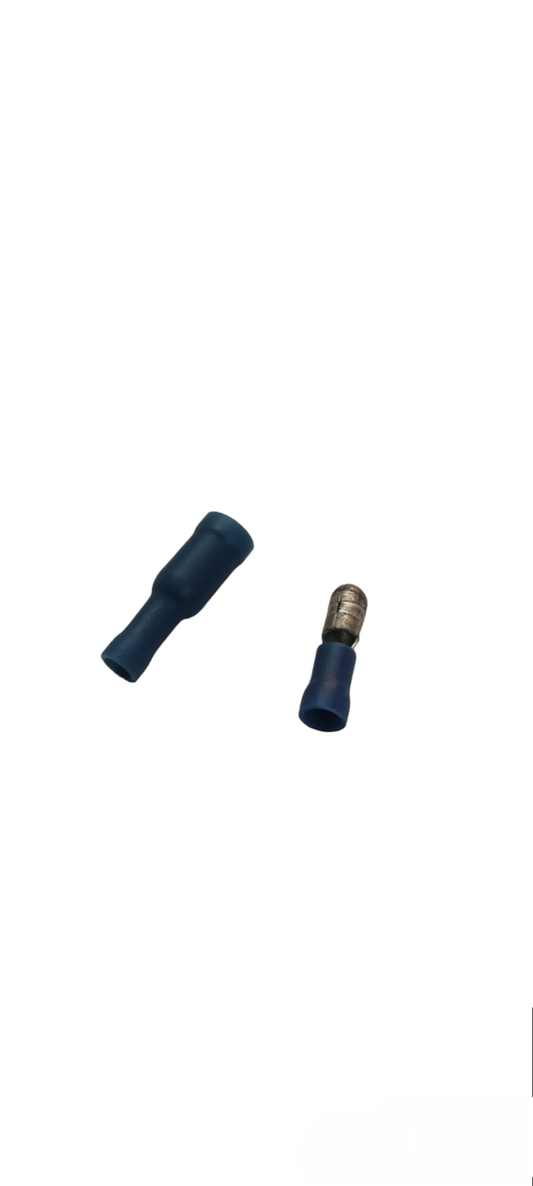 Local electrical Bullet Terminal Male and Female connectors with blue insulation for secure wiring