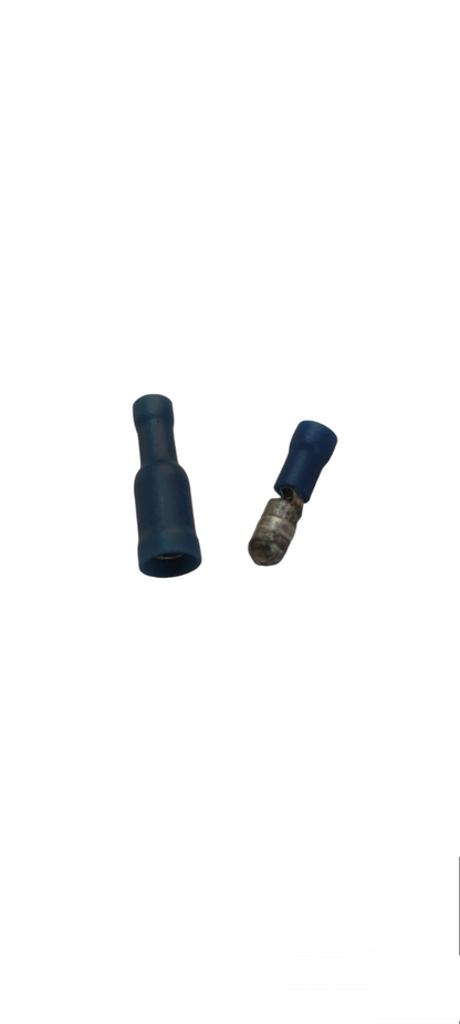 Local brand Bullet Terminal Male and Female electrical connectors with blue insulation sleeves