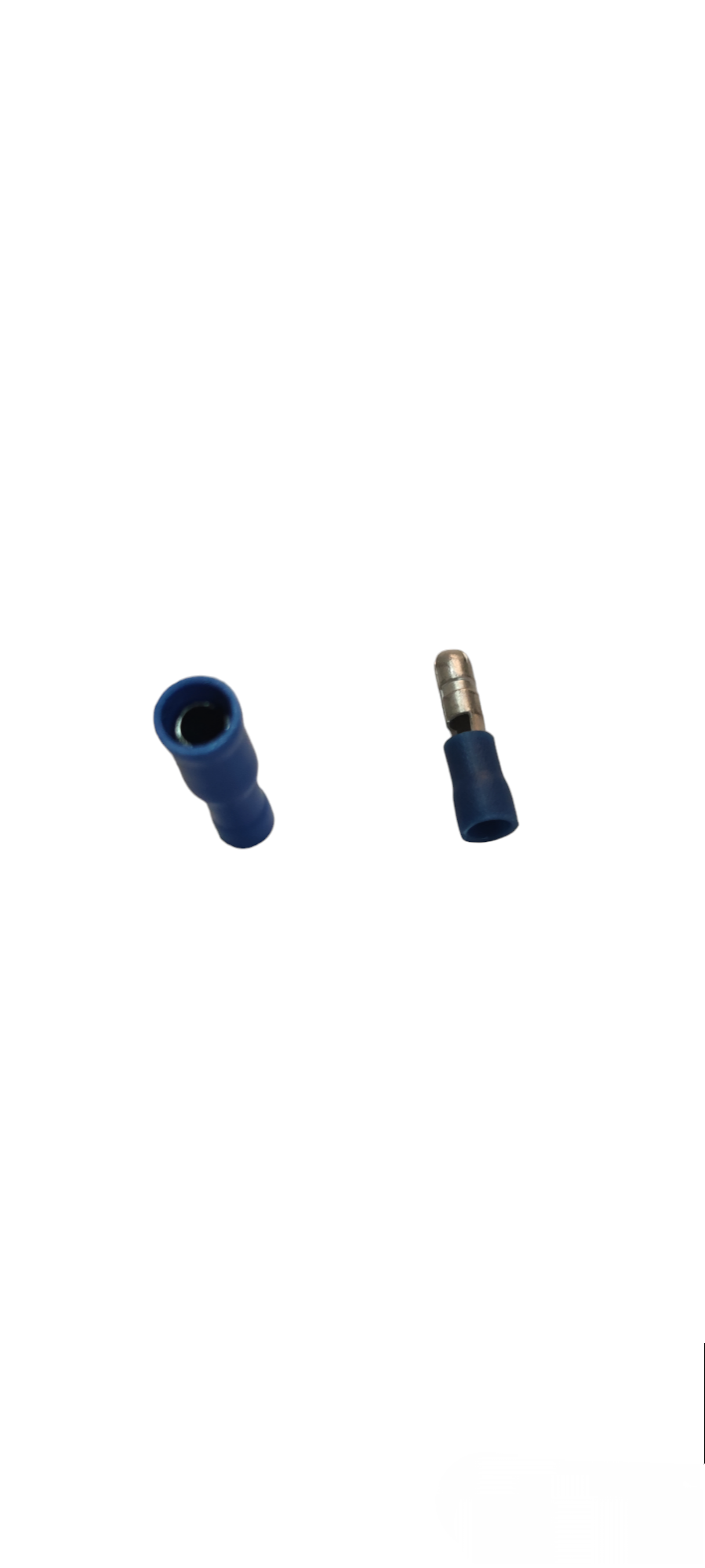 Local Bullet Terminal Male and Female electrical connectors with blue insulation for wiring