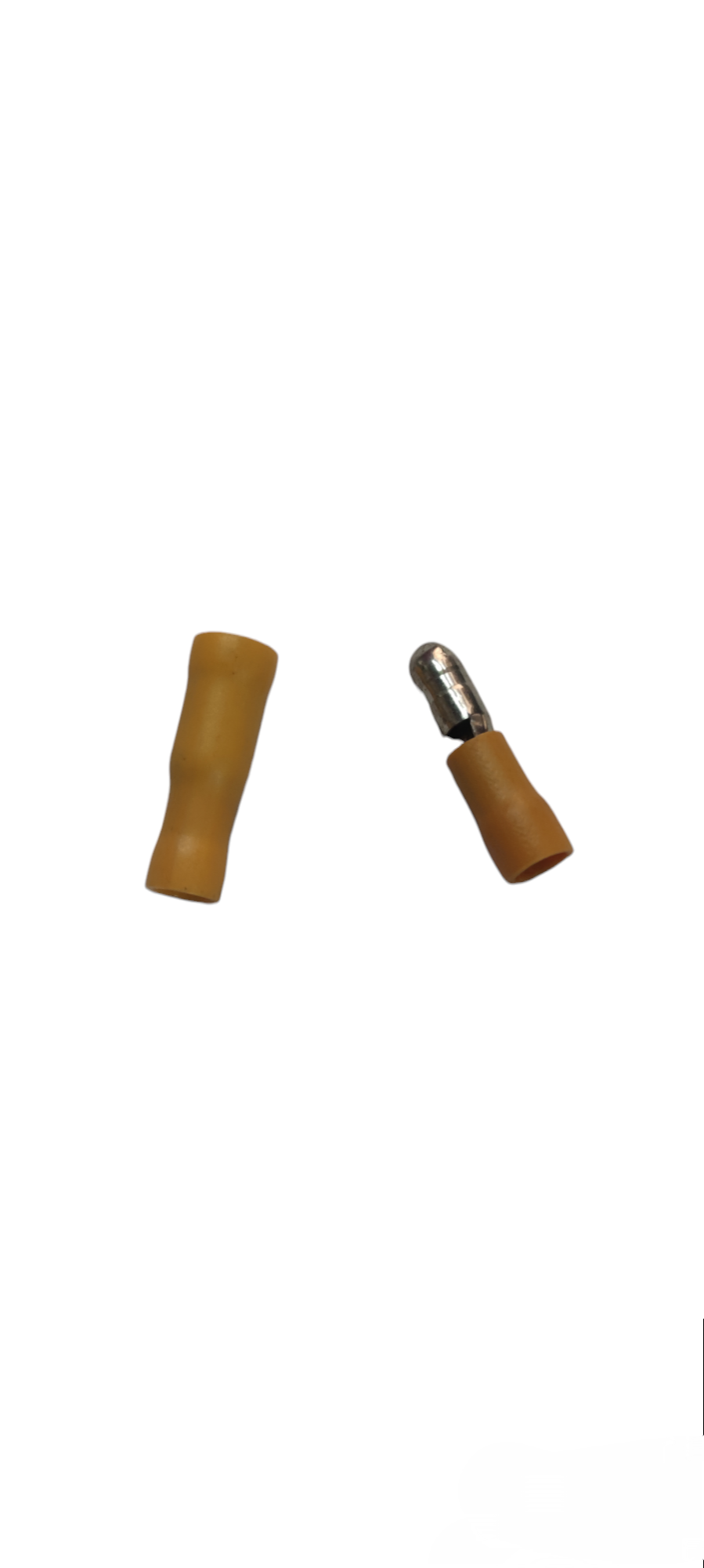 Local electrical circuitry Bullet Terminal Male and Female connectors with brown insulation sleeves