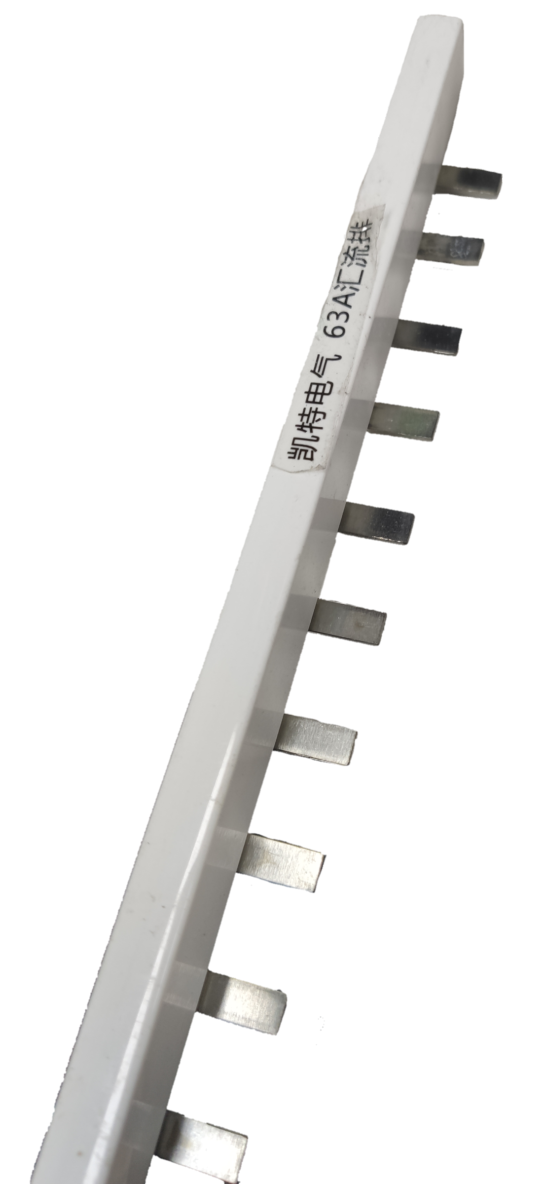 Electx Electrical Supply Bus Bar 12 Pins 2 Pole Single Phase white electrical component with metal pins
