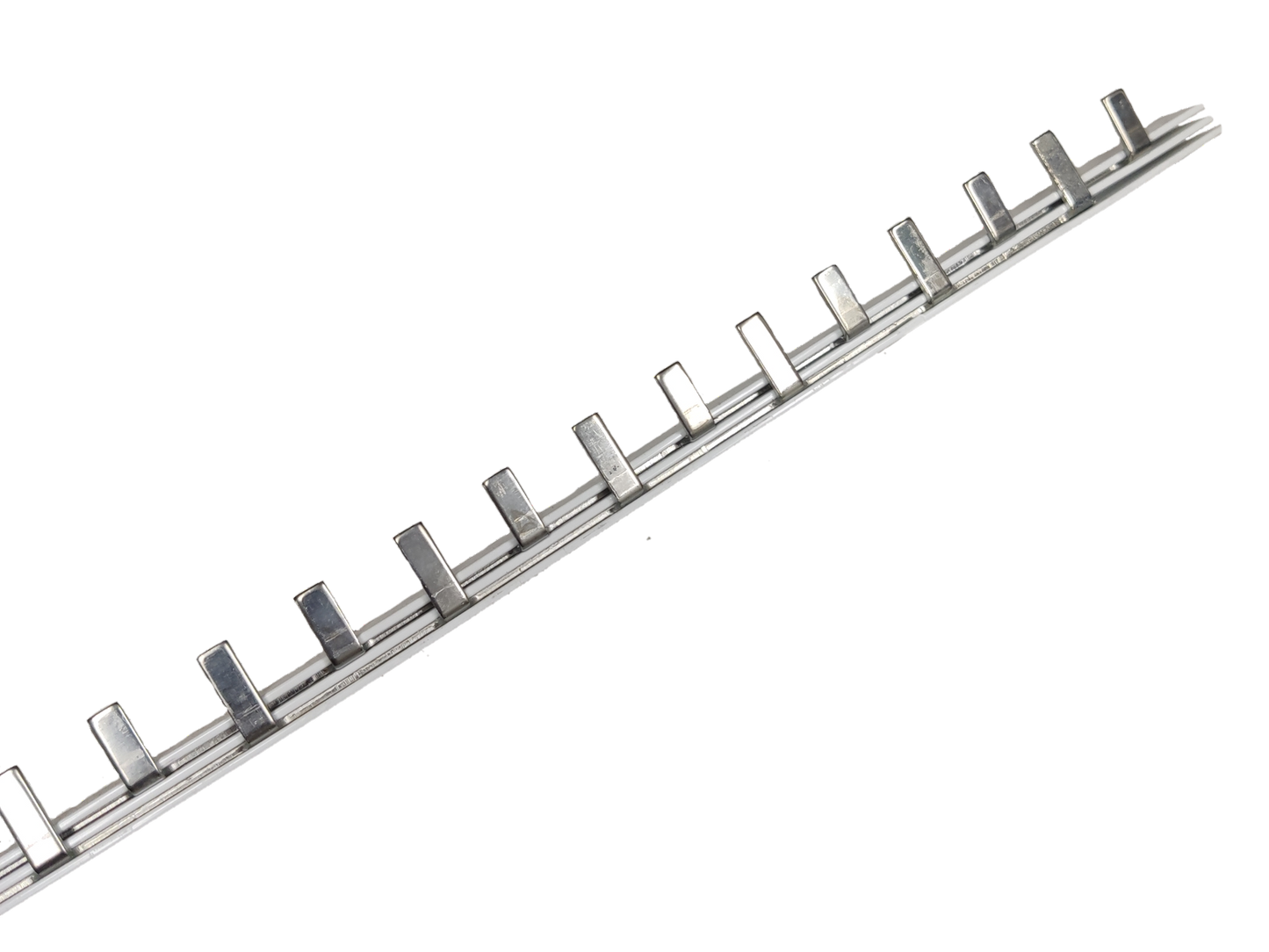 Bus Bar 16 Pins 2 Pole Single Phase electrical component with multiple metal connectors from Electx Electrical Supply