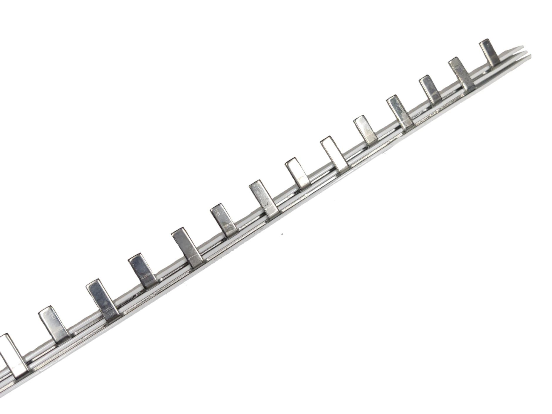 Bus Bar 16 Pins 2 Pole Single Phase electrical component with multiple metal connectors from Electx Electrical Supply