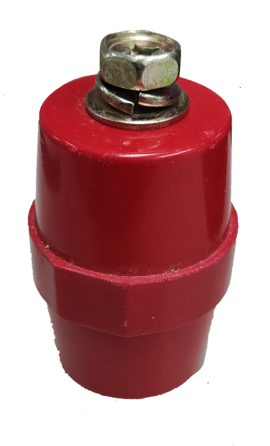 Red Bus Bar Insulator 15Kv SM-51 with metal nut for electrical circuitry and parts