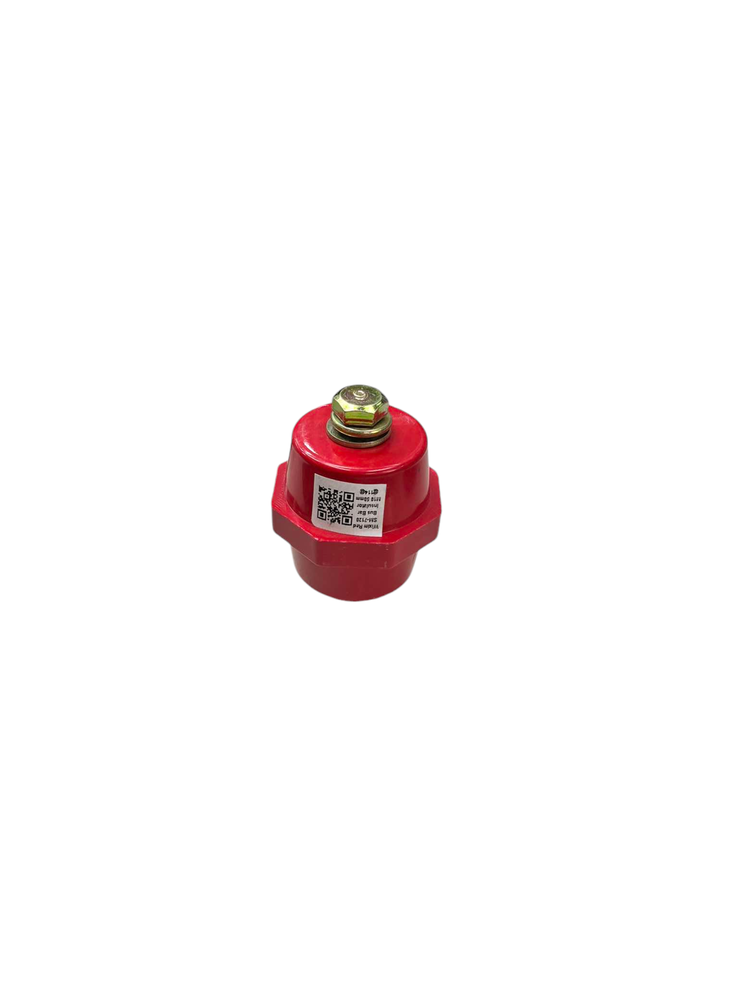 Grippes Bus Bar Insulator SM-7120 red electrical insulator with metal bolt and QR code label