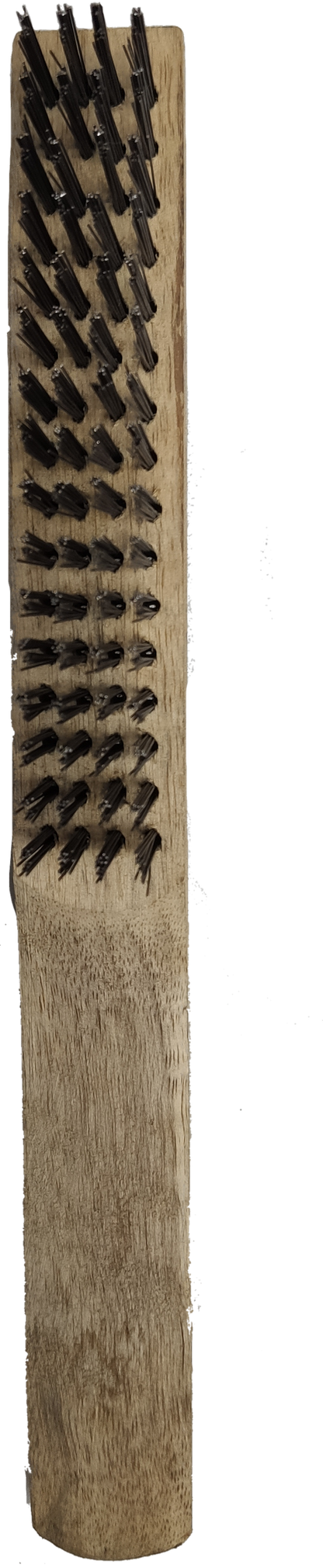 Butterfly Steel Brush with wooden handle and durable metal bristles for cleaning folding knives and tools