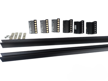 ILLUMIQ TERRA LED Magnetic Track Light 2 Meters 50mm with 6pcs 6W LED Foldable Grille Daylight 6500K 220V Series 20