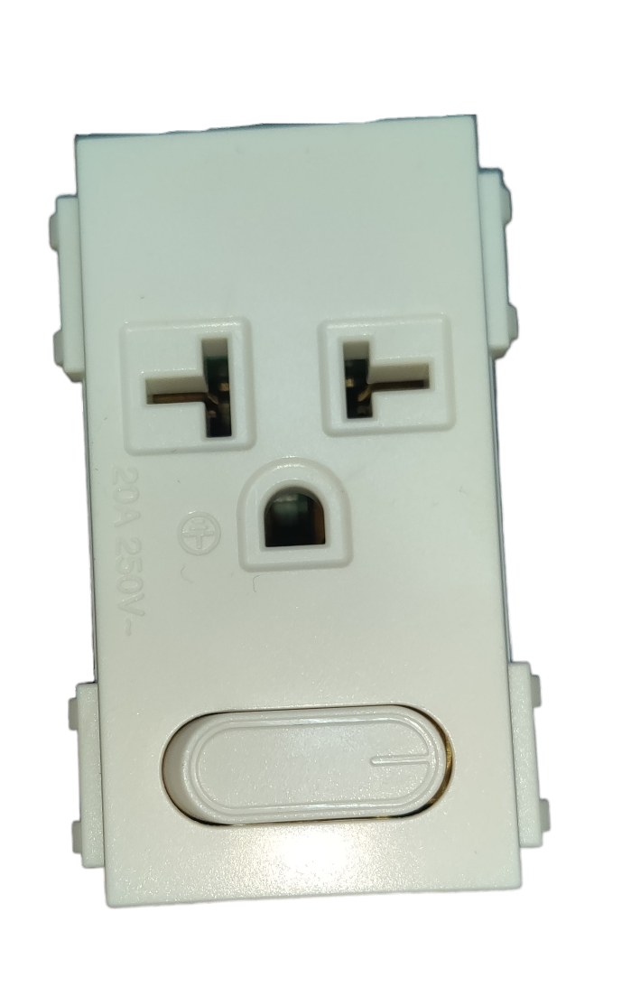 Omni Aircon Outlet Wide Series with Switch 20A 250V WWA-501/S