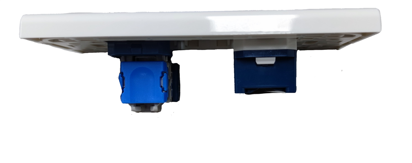 Panasonic LAN Outlet and Telephone Outlet with Plate,  Data Outlet CAT6 and Telephone Outlet with Plate Wide Series, Data and Voice with Plate WEG2164 / WEG24886 / WEG6802W-1