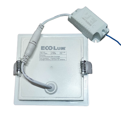 Ecolum 6W LED Downlight Square Daylight 6500K 220V