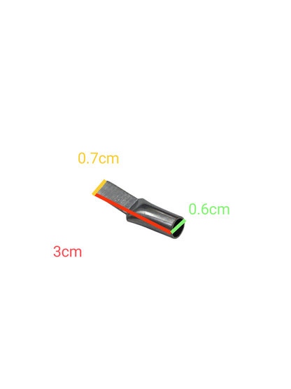 C45-4 Flat Head Terminal 2.0mm to 3.5mm metal cable connector from China with precise measurements