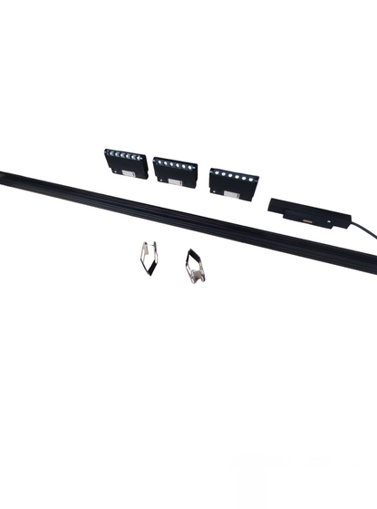 ILLUMIQ TERRA LED Magnetic Track Light 1 Meter 26mm with 3pcs 6W LED Rotary Grille Track Light 220V Daylight 6500K