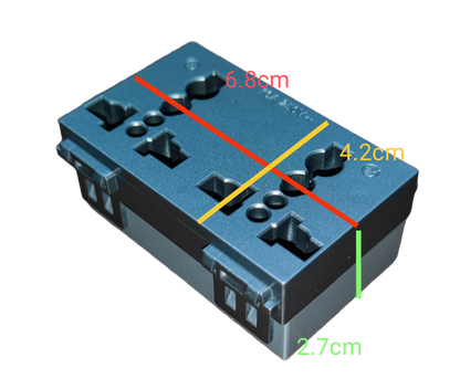 Omni Duplex Universal Outlet with Ground Designer Series Graphite 16A 250V DWU-402