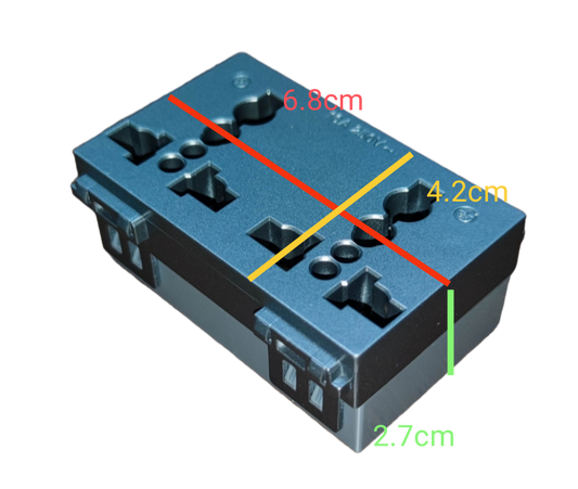 Omni Duplex Universal Outlet with Ground Designer Series Graphite 16A 250V DWU-402