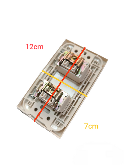 Omni 2 Gang Cable TV Outlet with Plate WWP-112+(WWV-301x2)