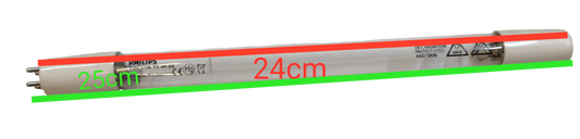 Philips Germicidal Tube 11W 4 Pins T-5, UV-C 11W T-5 Tube, Disinfecting Sterilizing Lamp for Water Station 25cm