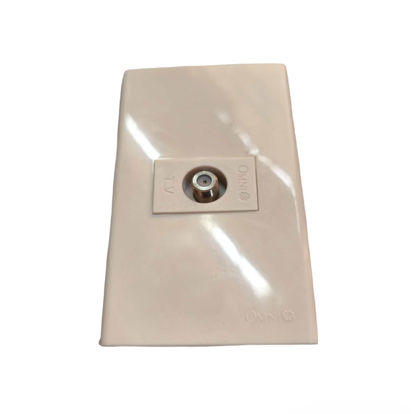 Omni 1 Gang Cable TV Outlet with Plate Cover WWP-110+WWV-301
