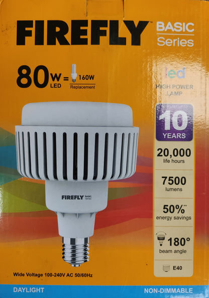 Firefly 80W LED High Power Lamp E40 220V AC 50/60HZ