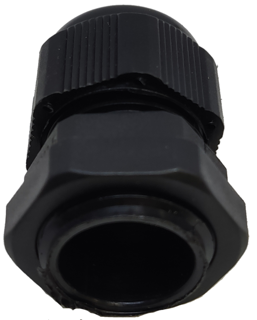 Grippes black Cable Gland M25 13-18mm for cable management with threaded fitting