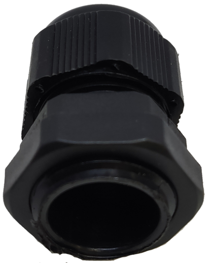 Grippes black Cable Gland M25 13-18mm for cable management with threaded fitting