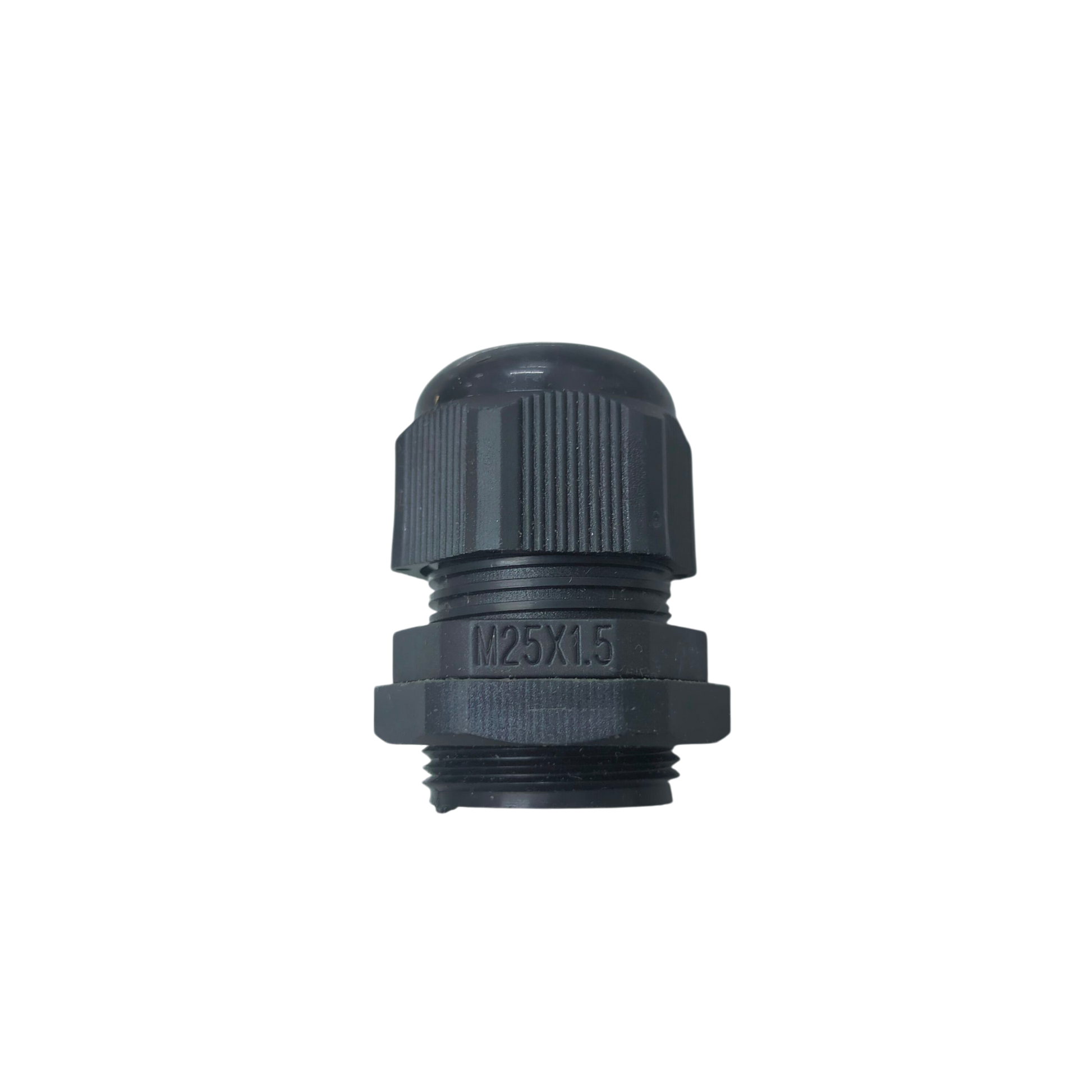 Grippes Cable Gland M25 13-18mm black plastic cable management fitting with threaded design