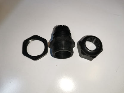Grippes black Cable Gland M25 13-18mm with nut and sealing ring for cable management