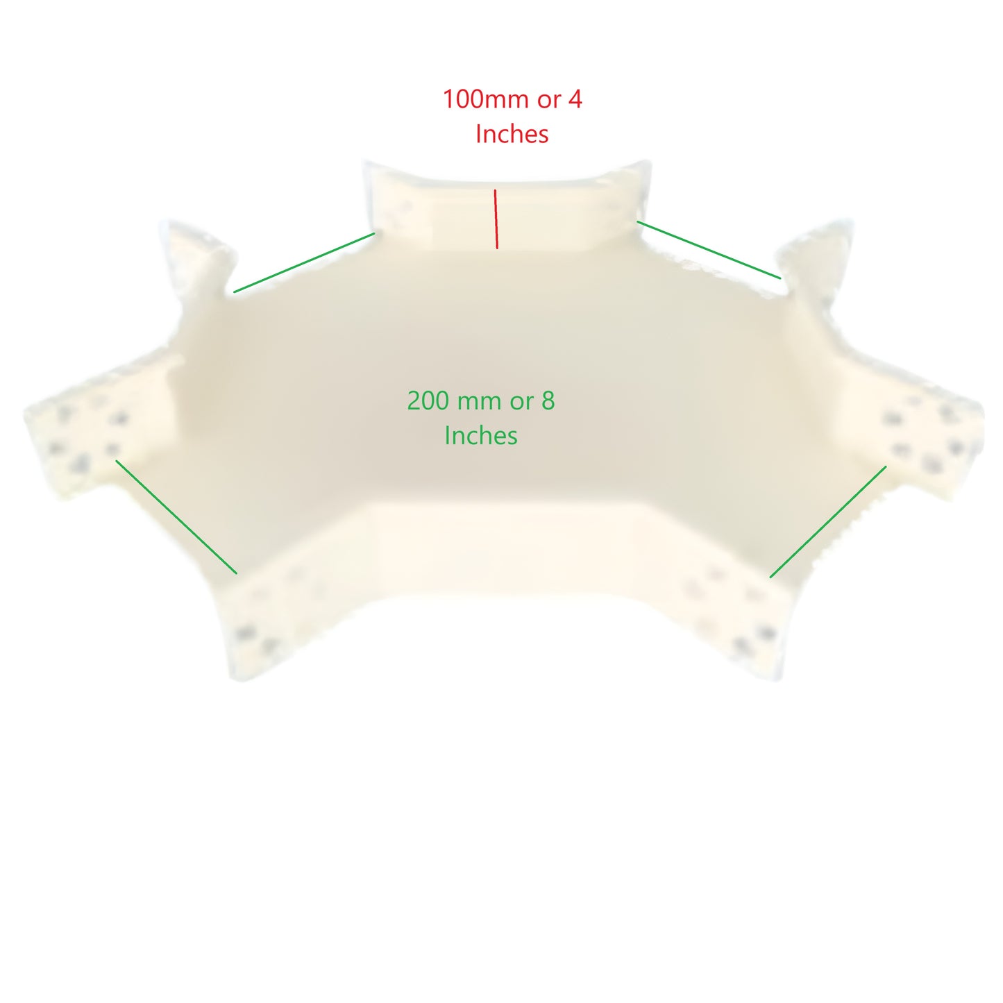 Royu Cable Ladder 200mm x 100mm white cable tray fitting with multiple angled outlets