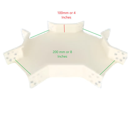 Royu Cable Ladder 200mm x 100mm white cable tray fitting with multiple angled outlets