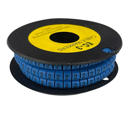 Grippes Cable Marker Blue - 2 Roll for Organizing and Identifying Cables Effectively