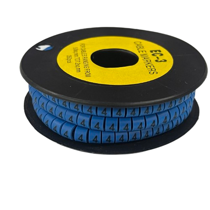 Grippes Cable Marker Blue - 4 on a spool for effective cable management and organization
