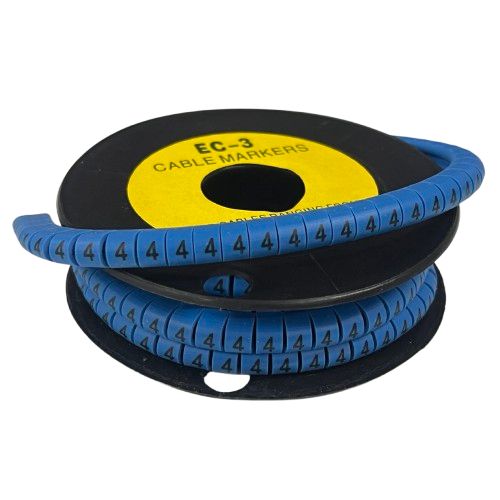 Grippes Cable Marker Blue - 4 for organized cable management and easy identification