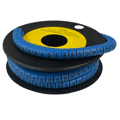 Grippes Cable Marker Blue - 5 for organized cable management and easy identification