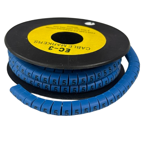 Grippes Cable Marker Blue - 5 on a spool for effective cable management and organization