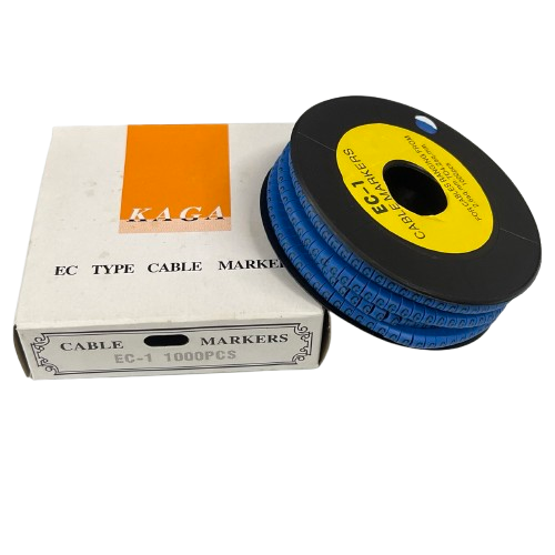 Grippes Cable Marker Blue - G in a roll with 1000 pieces for effective cable management