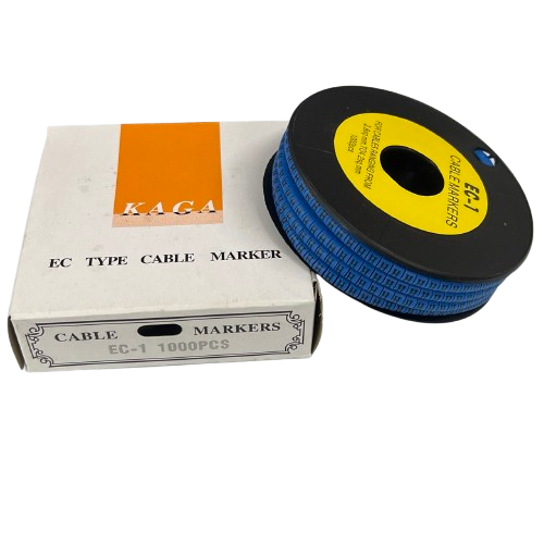 Grippes Cable Marker Blue - H with 1000 pieces in a compact box for easy cable identification
