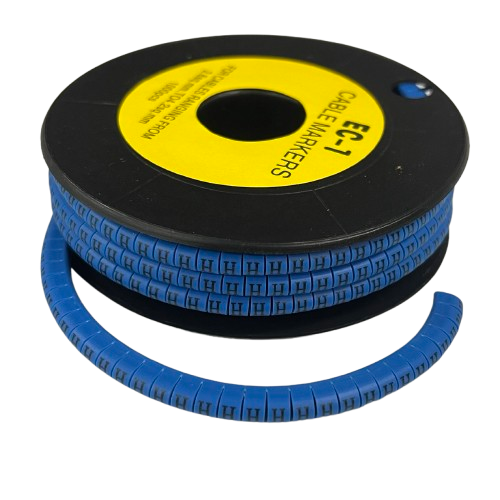 Grippes Cable Marker Blue - H on a spool for easy cable organization and identification