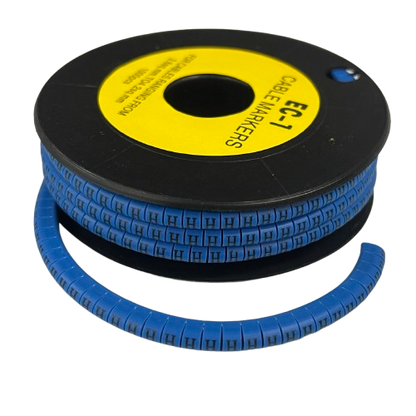 Grippes Cable Marker Blue - H on a spool for easy cable organization and identification