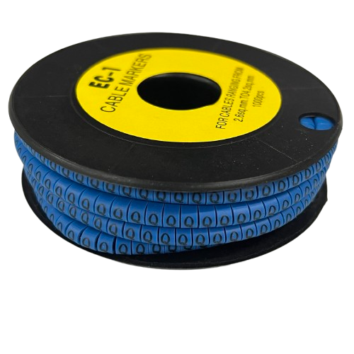 Grippes Cable Marker Blue - Q on a spool for organizing and labeling cables easily